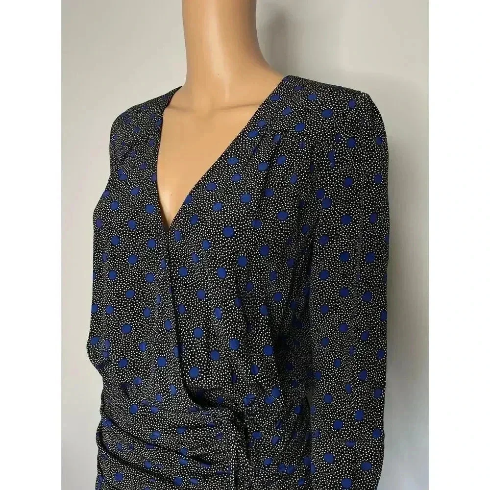 Veronica Beard  Lou Lou Ruched Dress size 6 100% Silk long sleeve mini - Picture 5 of 13